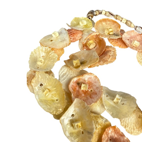 Vintage‎ Seri Tribe Shell Necklace Handmade Ethnic Jewelry Natural Tribal Beaded - Picture 13 of 16